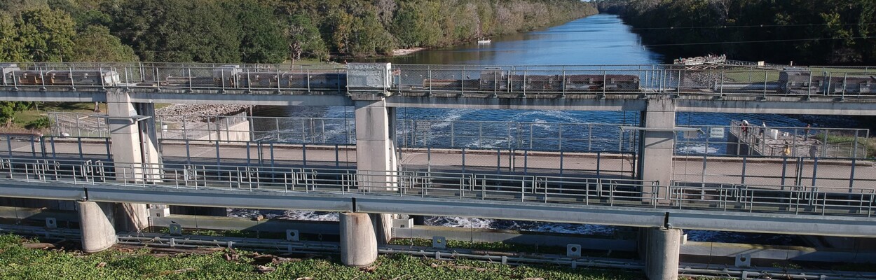 The Rodman Dam near Palatka, some 70 miles southwest of Downtown Jacksonville.