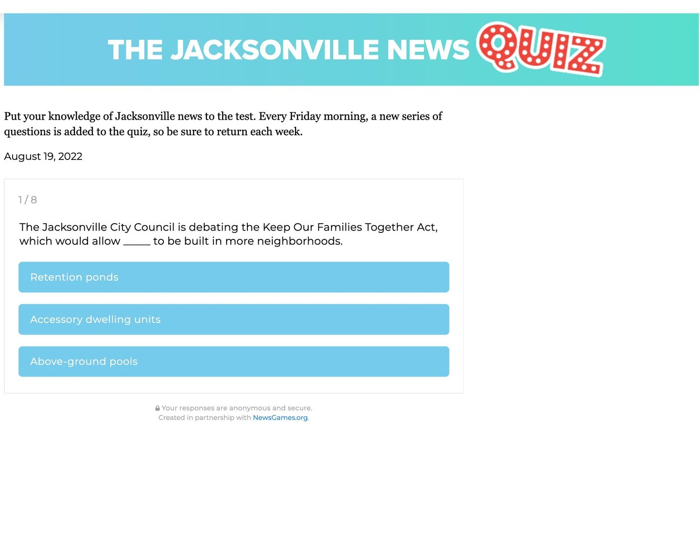 Featured image for “The Jacksonville News Quiz!”