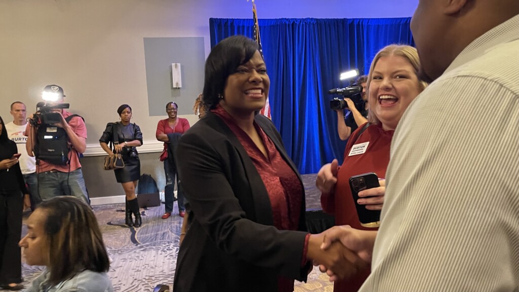 Democrat Lakesha Burton has not announced whether she will run in the sheriff's race again in March.