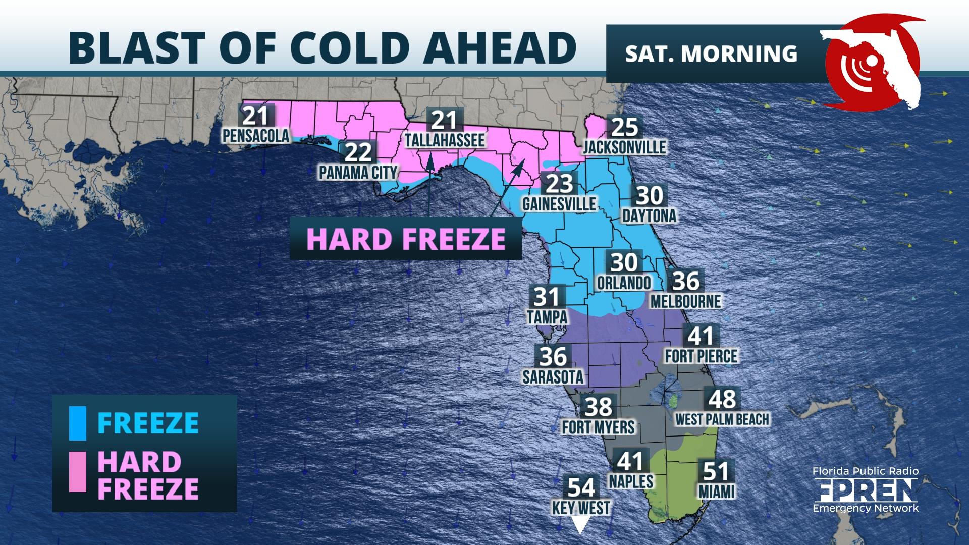 Featured image for “Blast of cold air will plunge some temps into the teens”