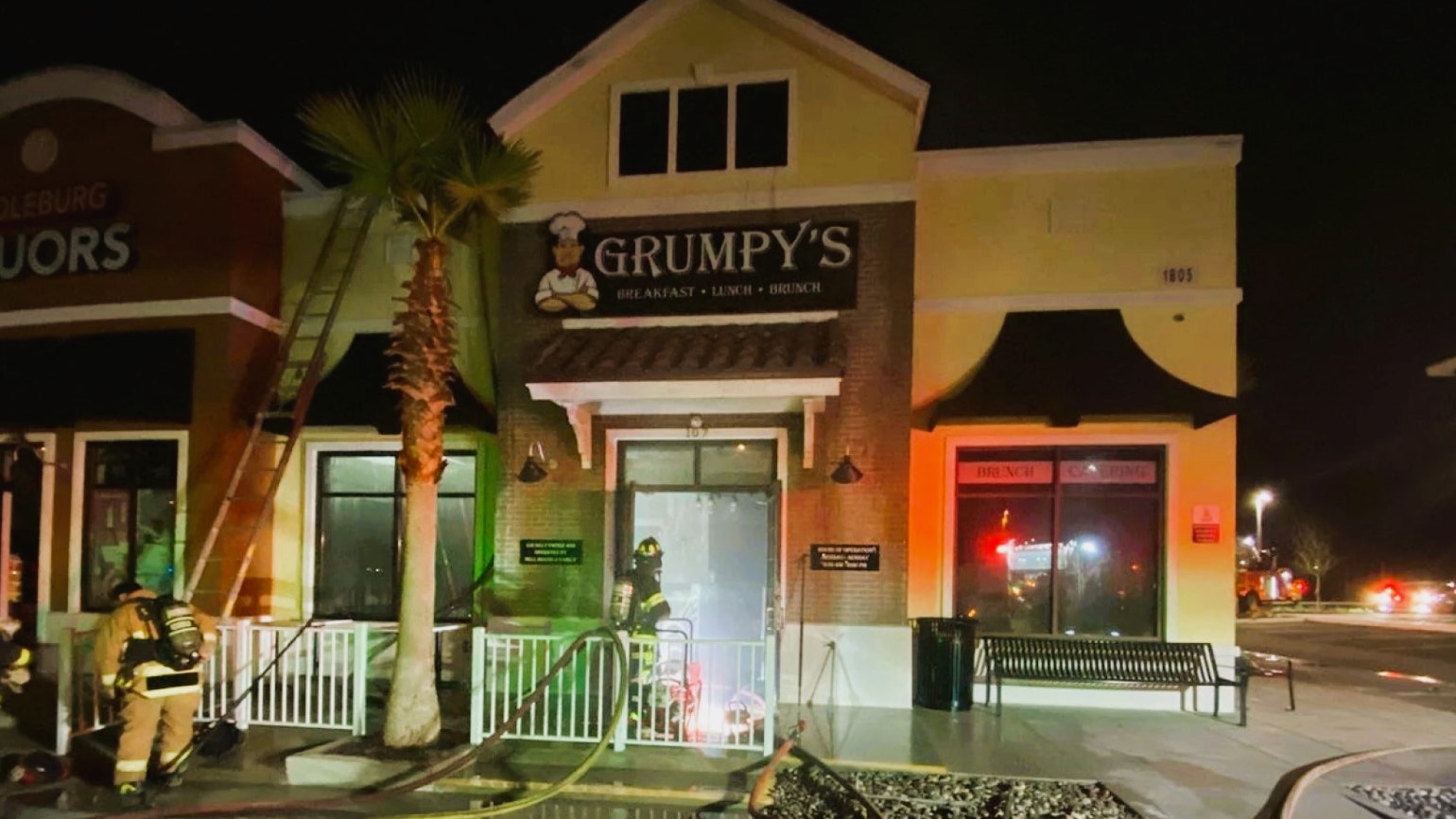 Featured image for “Fire-ravaged Grumpy’s Restaurant to reopen Monday”