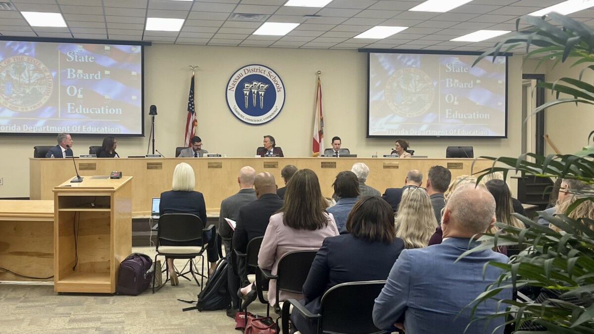 The State Board of Education, travels to sites around the state for its monthly meetings and met in Nassau County Wednesday. | Claire Heddles, Jacksonville Today