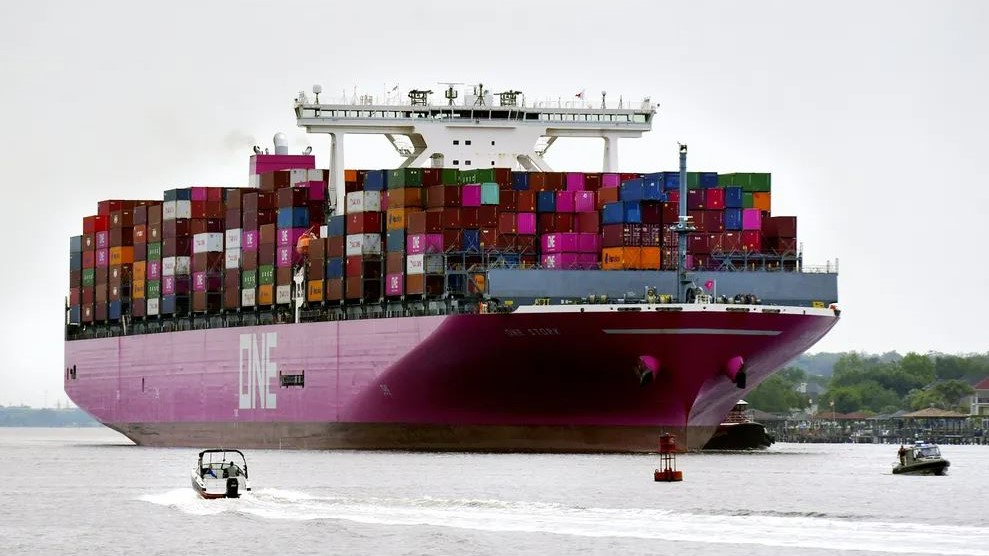 Featured image for “Behemoth container ship One Stork arrives in Jacksonville”