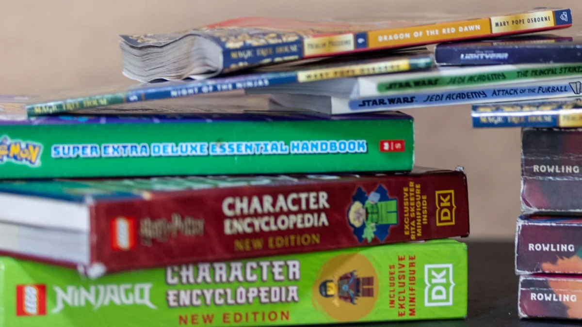 A stack of books from Read Jax, a literacy campaign.