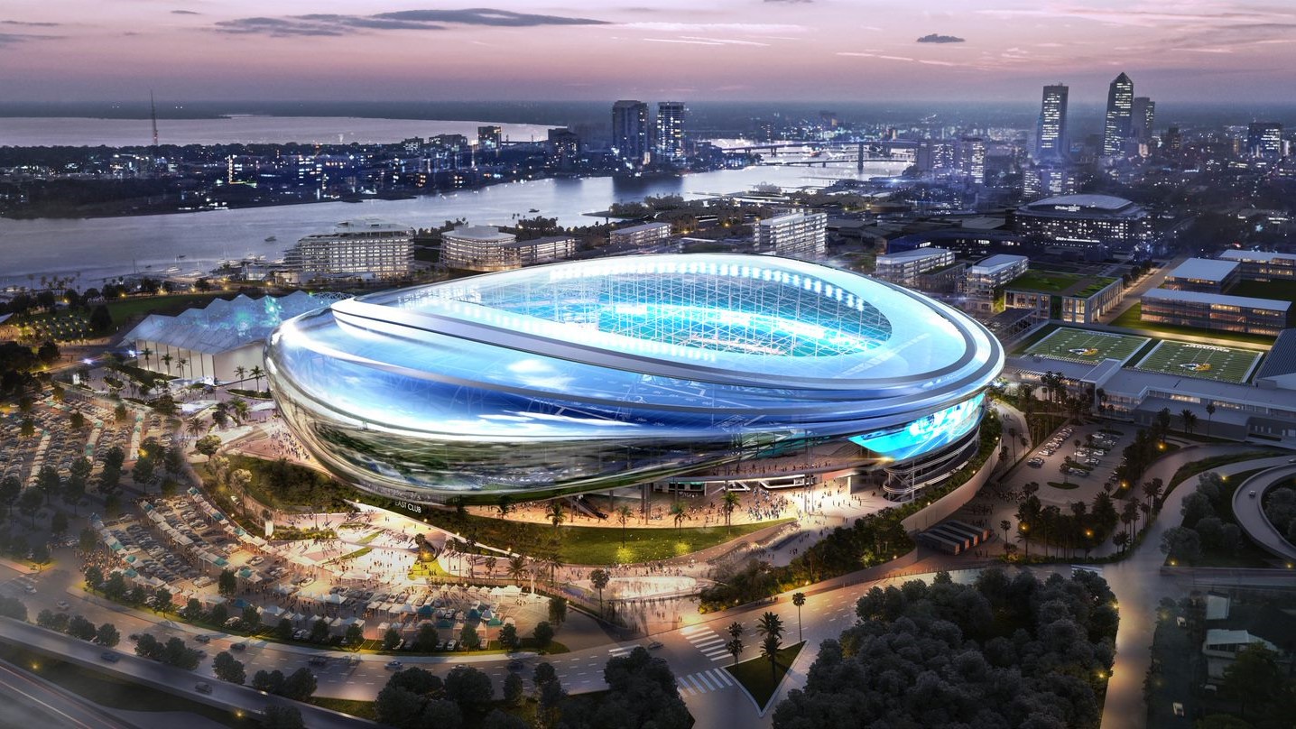 An illustration shows the Jacksonville Jaguars' proposed "Stadium of the Future." | Jacksonville Jaguars