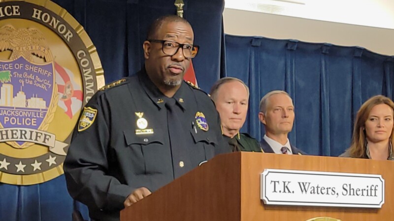 Jacksonville Sheriff T.K. Waters speaks at a news conference announcing the results of "Operation: Hot Summer."