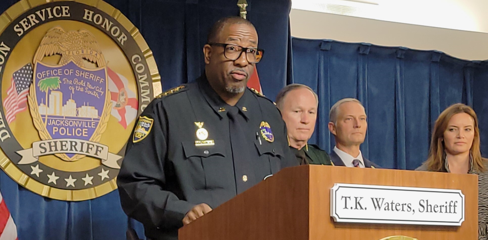 Jacksonville Sheriff T.K. Waters speaks at a news conference announcing the results of "Operation: Hot Summer."