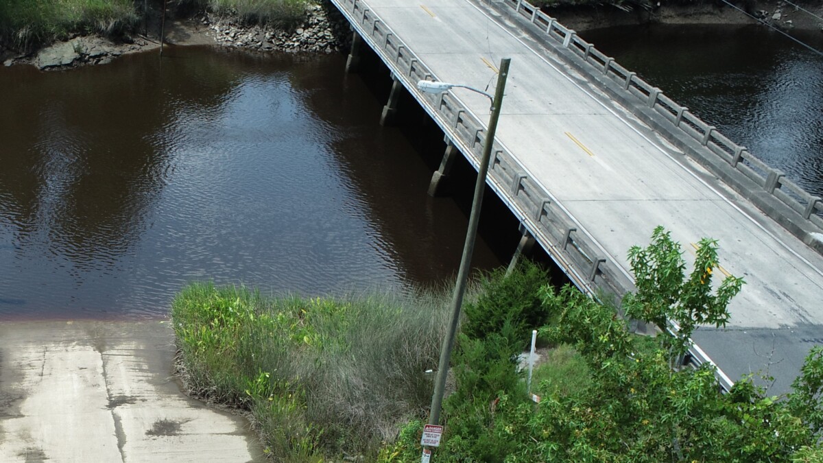 This bridge over White Oak Creek in Camden County is deteriorating, the state says.