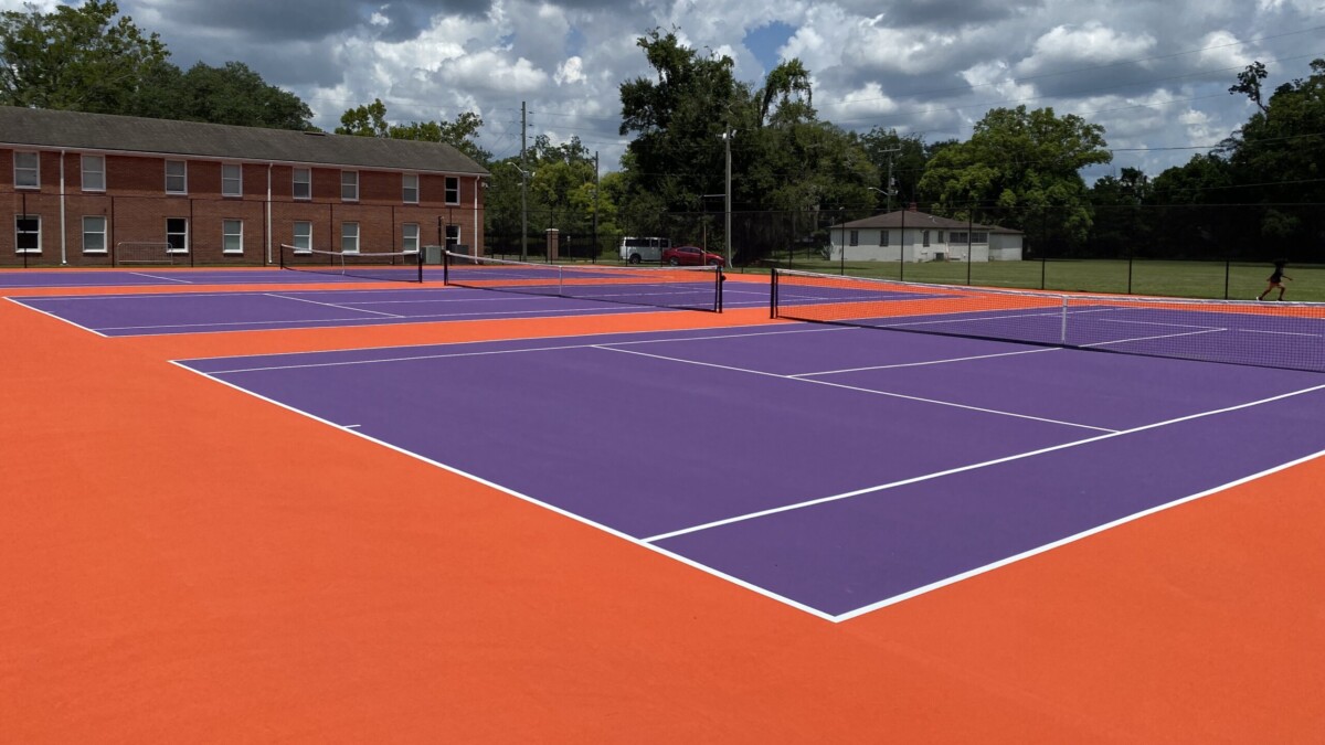 These renovated tennis courts at Edward Waters University will be home to a new women's tennis program.