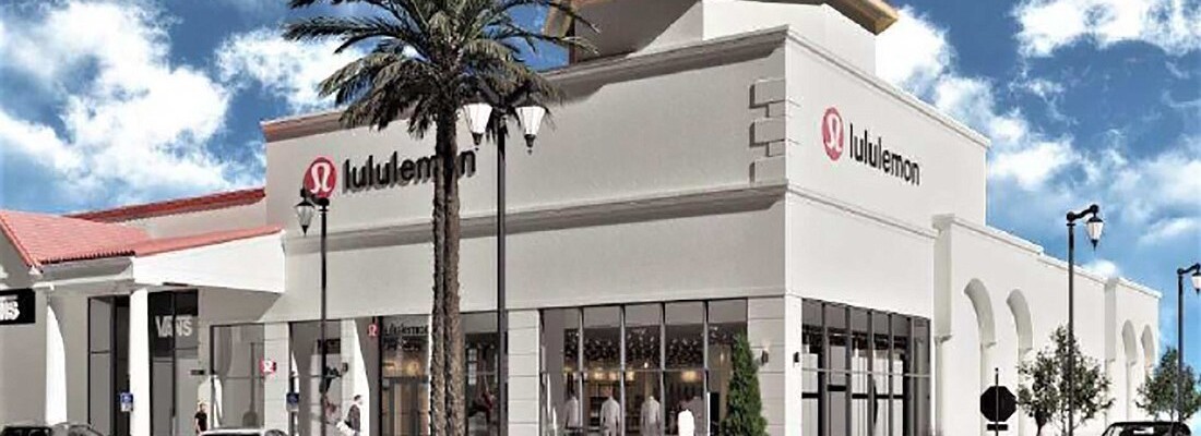 An illustration shows the relocated Lululemon store at St. Johns Town Center.