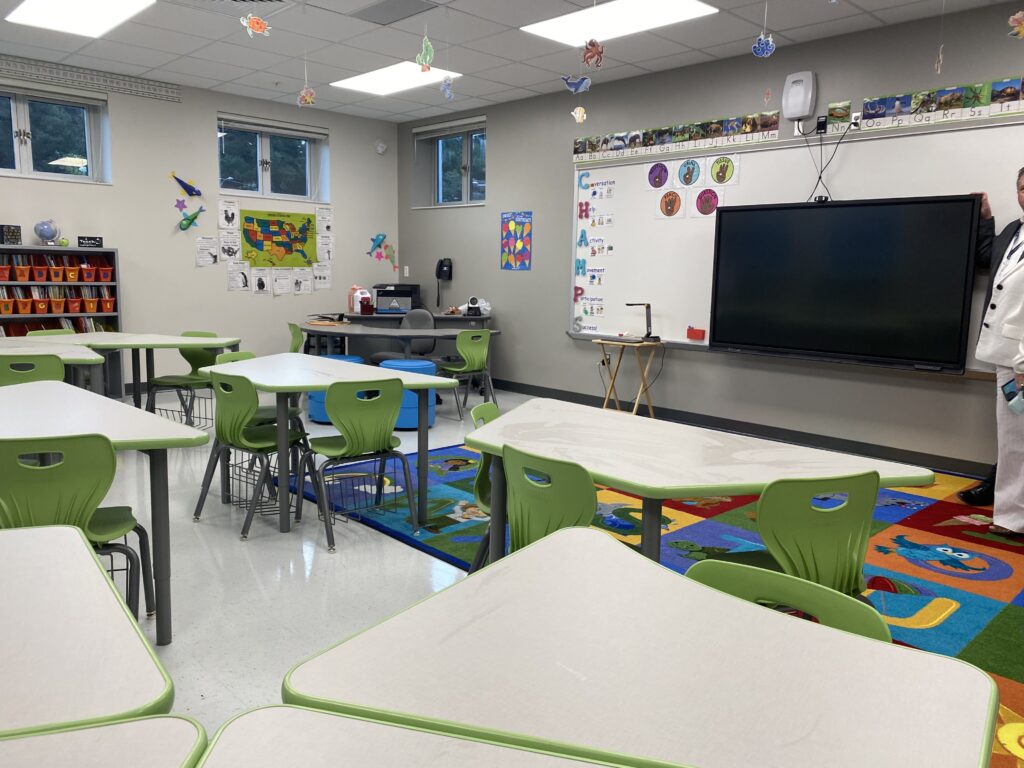 One of the 42 classrooms at Rutledge H. Pearson Elementary School.
