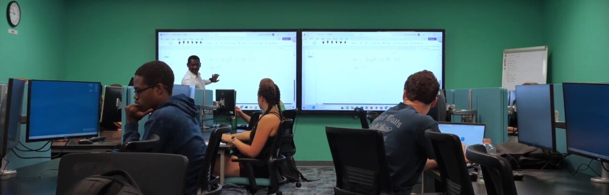 This is one of the high-tech classrooms at Jacksonville University's renovated STEAM facility.