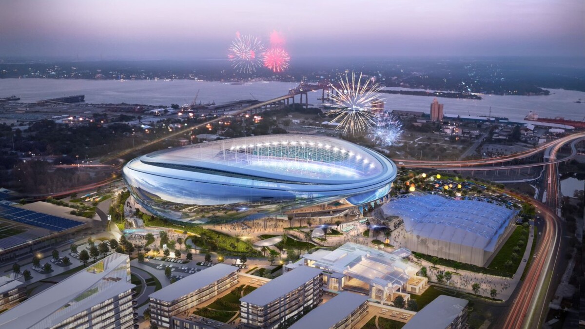 The Jacksonville Jaguars released this concept for what they call "the Stadium of the Future."