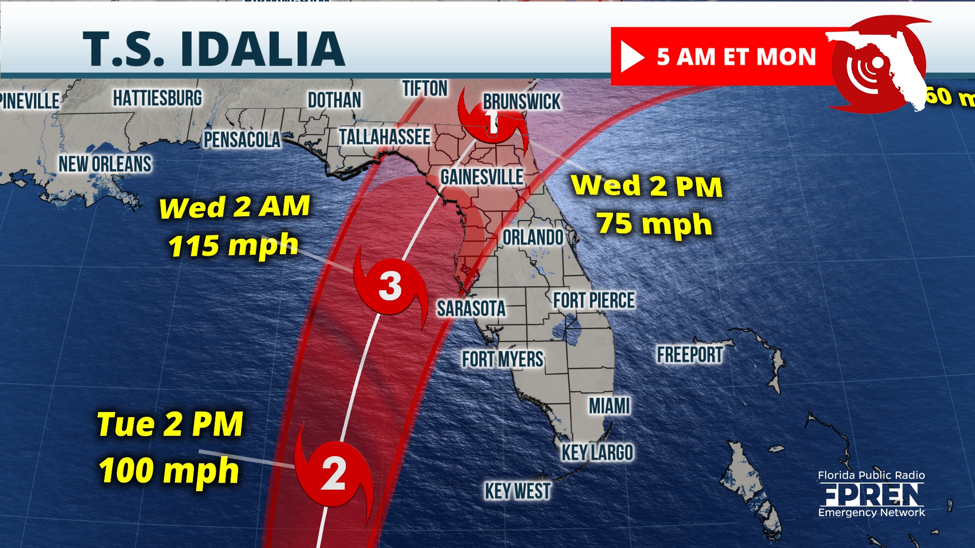 Featured image for “Idalia expected to hit Florida as a major hurricane Wednesday”