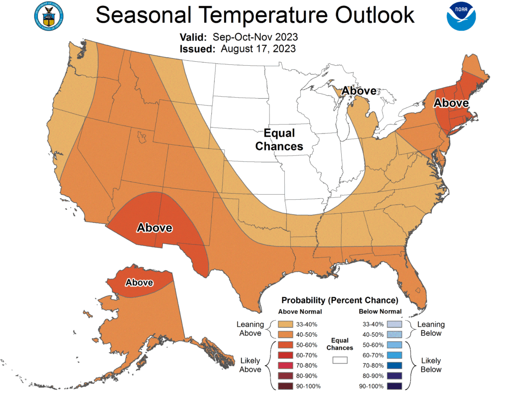 Above-average temperatures predicted for the next 3 months ...