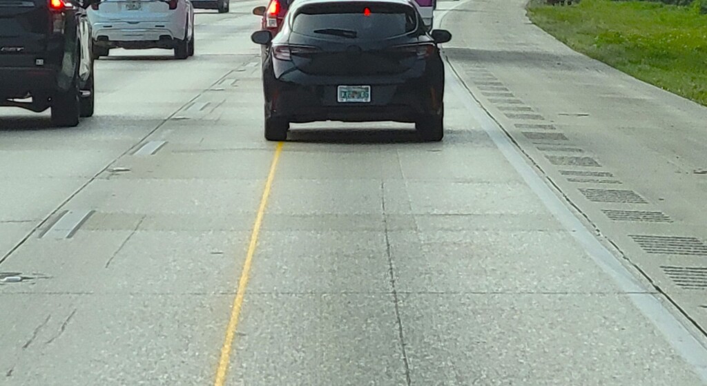 A yellow paint stripe still glowed along Interstate 95 southbound on Tuesday morning.