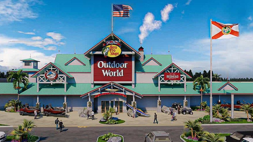 Bass Pro Shops plans to open an Outdoor World store in St. Johns County in 2024.