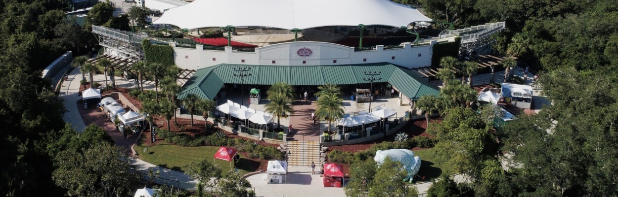 Aerial view of the St. Augustine Amphitheatre.