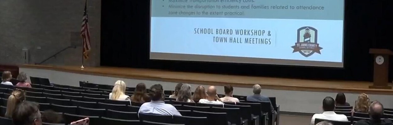 The St. Johns County school district will have a town hall meeting at 6 p.m. Thursday at Beachside High School.
