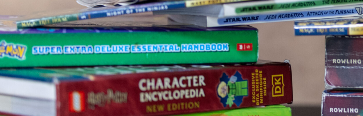 A stack of books from Read Jax, a literacy campaign.