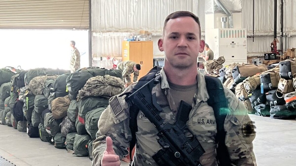 A July 15 image of Councilman Rory Diamond after he arrived at his U.S. Army deployment, tagged with the words "Made it! And, it’s very hot." | Rory Diamond on X (formerly Twitter)