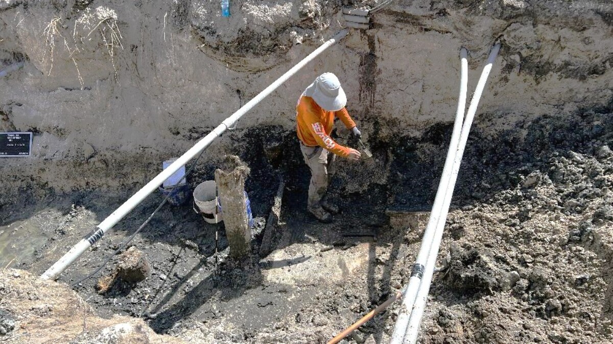 Remains of a 19th century ship were found under State Road A1A in downtown St. Augustine during a drainage project.