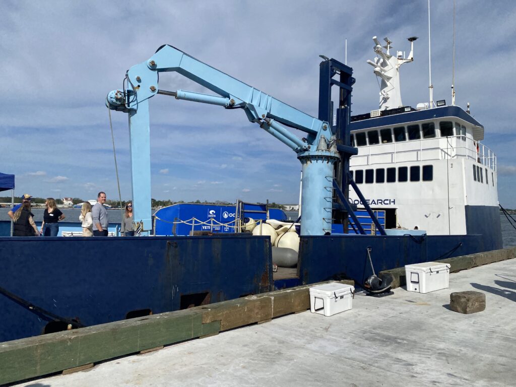 Some of the crew of the Ocearch ship are getting ready for departure on the organization's 46th expedition and first from Jacksonville in about 6 years l Steven Ponson
