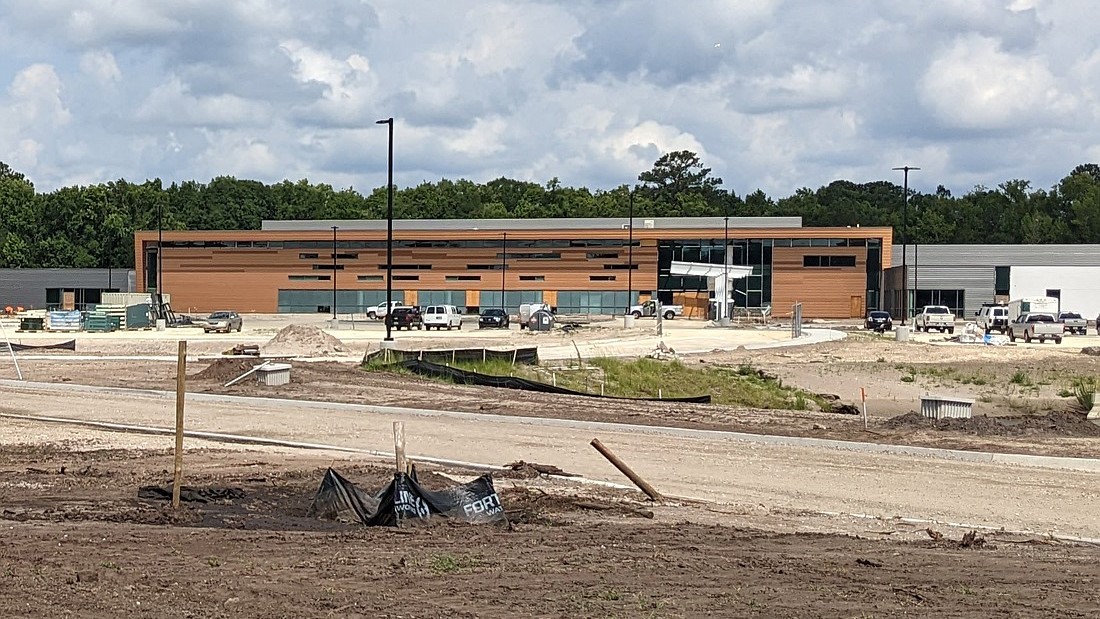 The U.S. Department of Veterans Affairs outpatient clinic and domiciliary is under construction at Max Leggett Parkway and Owens Road. | Jacksonville Daily Record
