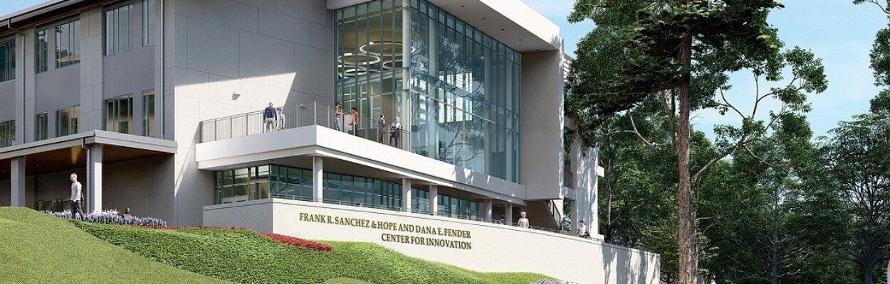 An illustration shows the planned Frank R. Sanchez & Hope and Dana E. Fender Center for Innovation at The Bolles School. | Jacksonville Daily Record