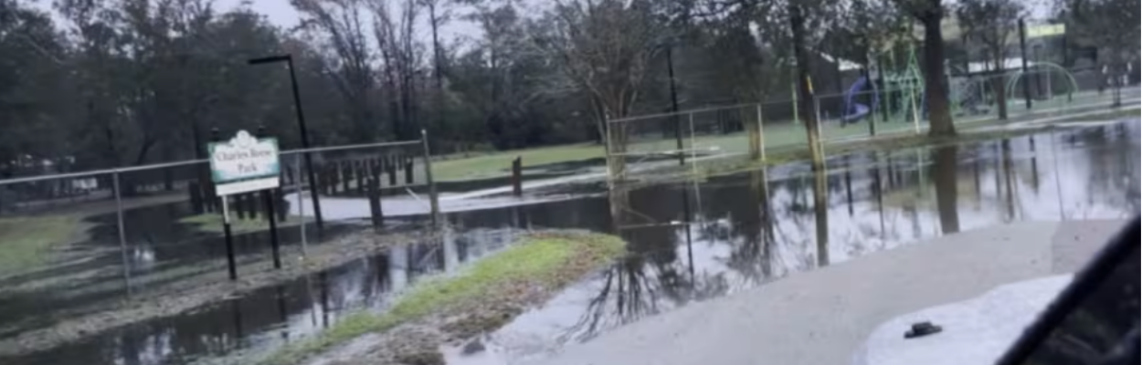 Flooding is shown along Ken Knight Drive in Jacksonville. | News4Jax