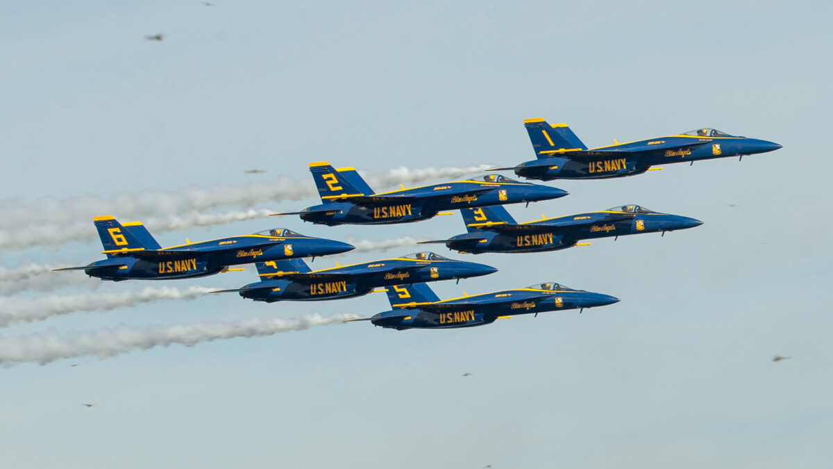 Blue Angels performing