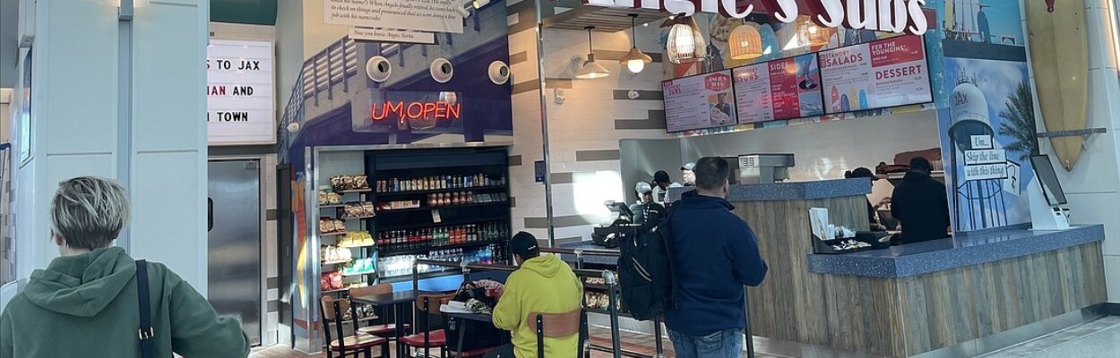 Angie’s Subs, based in Jacksonville Beach, has opened a quick-service restaurant at Jacksonville International Airport. | Jacksonville International Airport
