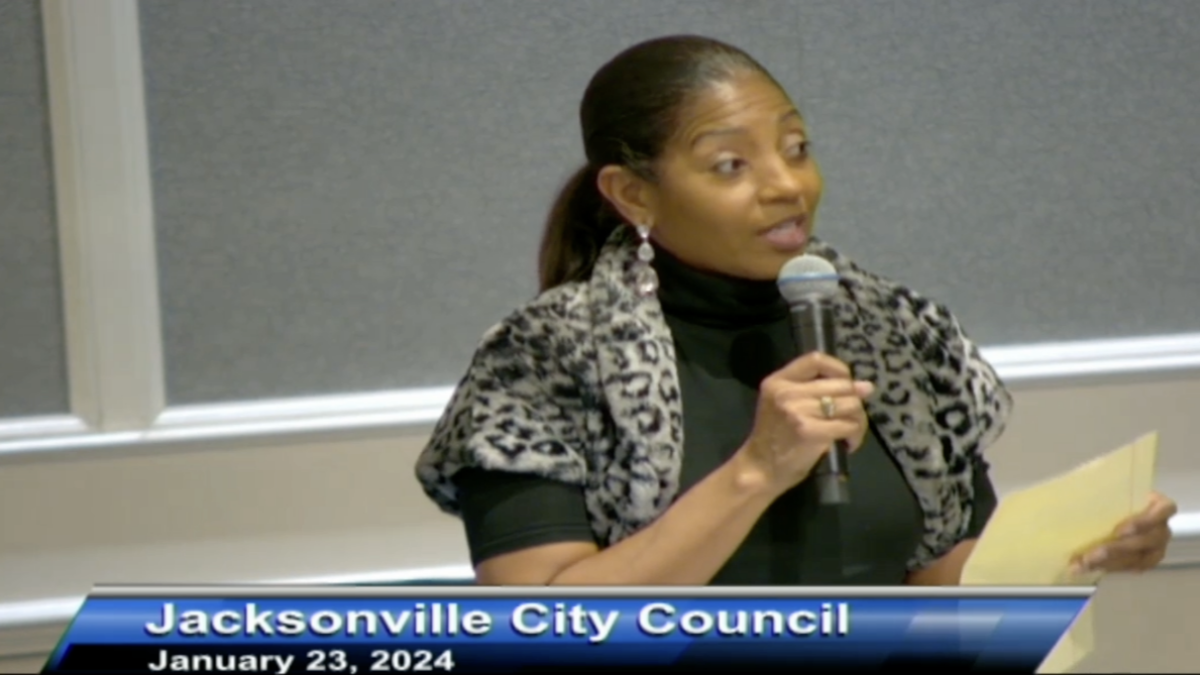 Tyrona Clark-Murray was one of the council members who spoke out against the Transparency for Taxpayers Act during a council meeting Tuesday, Jan. 23, 2024.