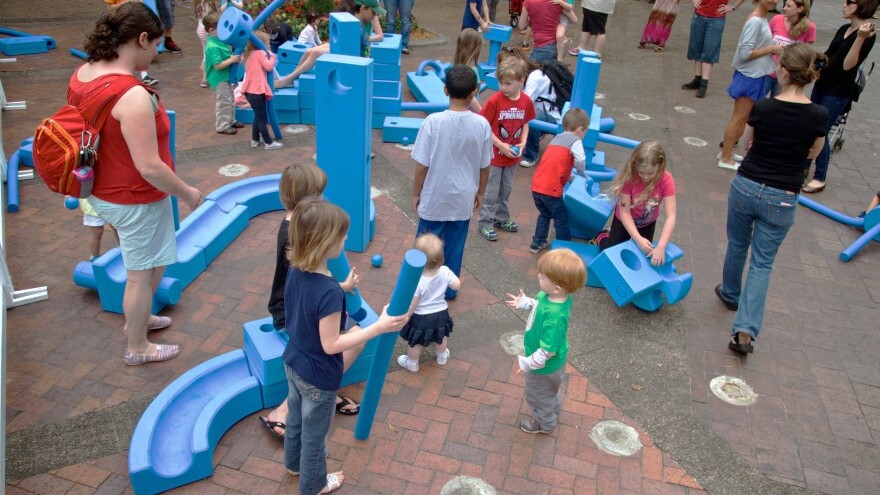 Children play at James Weldon Johnson Park. | Peter Haden, WJCT News 89.9