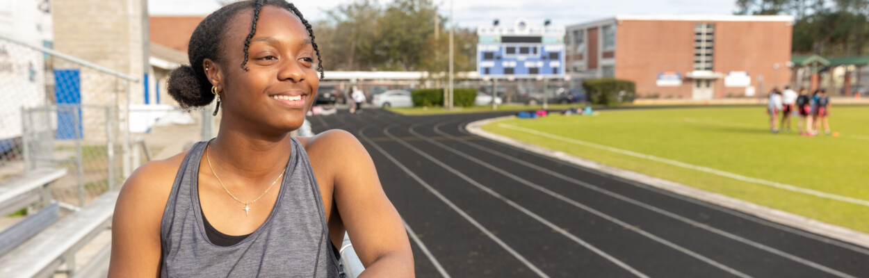 Courtney Brown is a senior flag football player at Stanton College Prep who was named "most athletic" by her peers in the senior class. She plays flag football and soccer for the Blue Devils. | Will Brown, Jacksonville Today