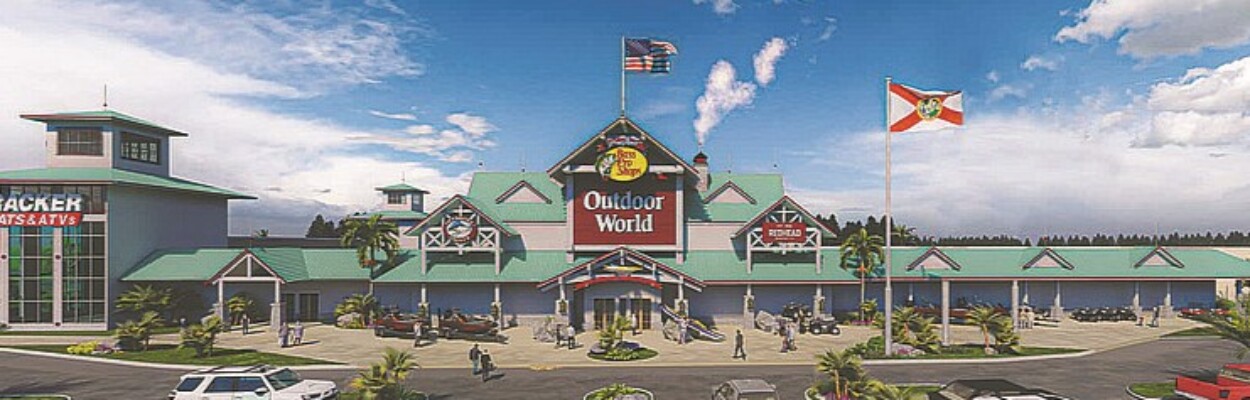 Bass Pro Shops’ plans to open an Outdoor World store and outdoor showroom in St. Johns County in 2024.
