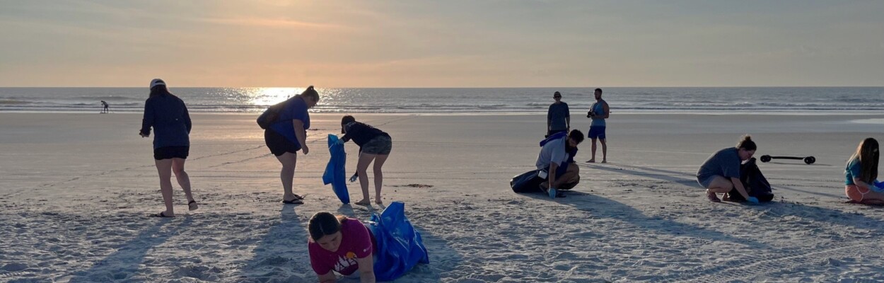 Volunteers clean a Jacksonville beachfront during a recent St. Johns River Celebration. | City of Jacksonville