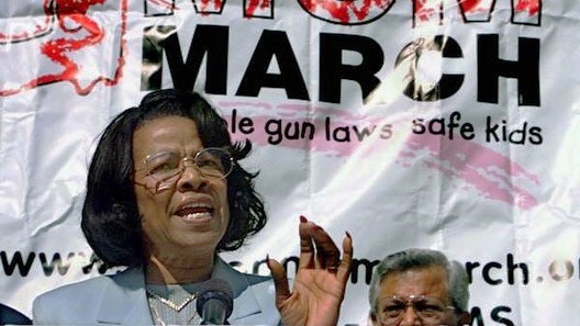 Betty Holzendorf speaks during a Million Mom March in 2001 | Mark Foley, State Archives of Florida