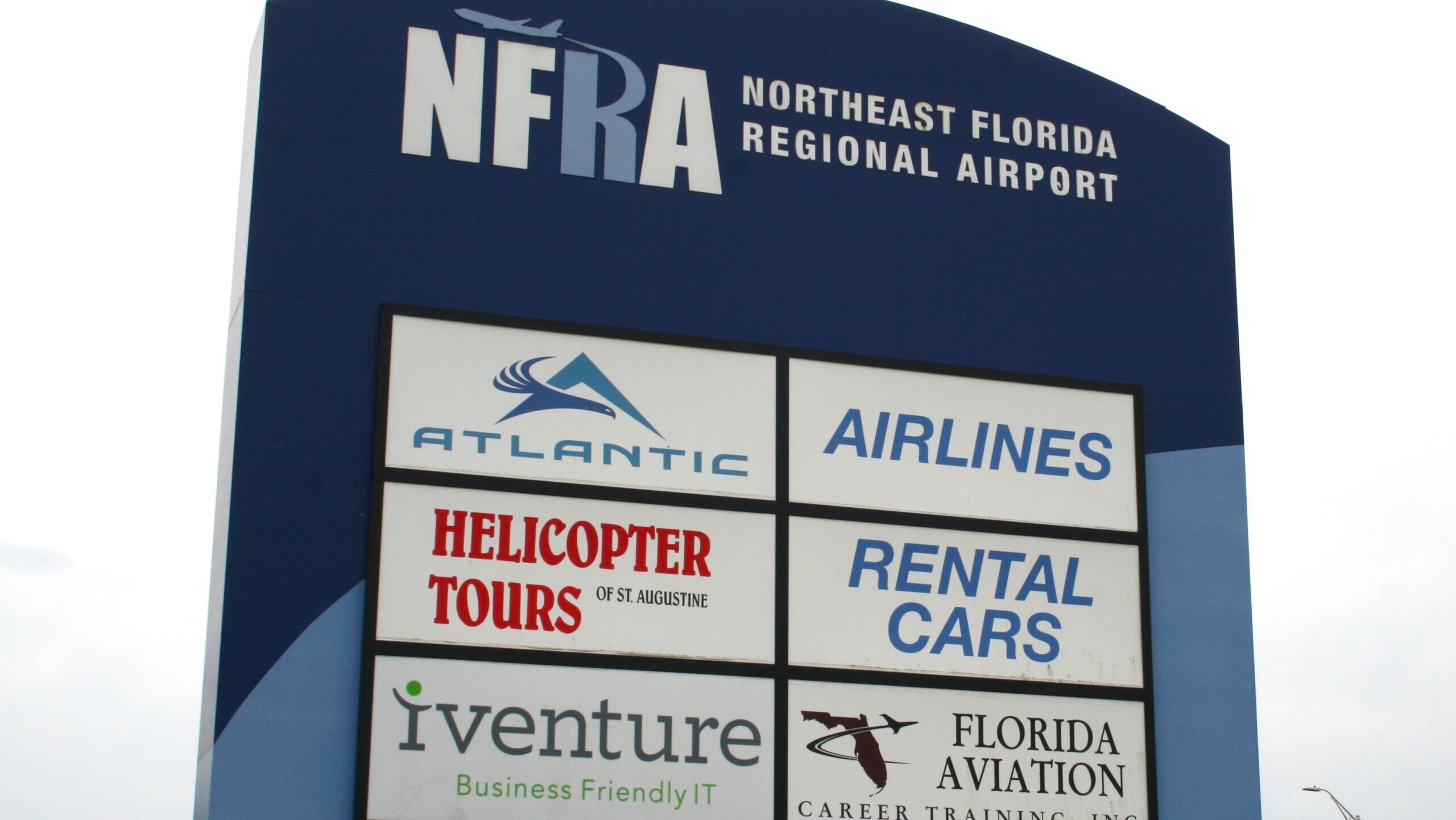 Sign for Northeast Florida Regional Airport