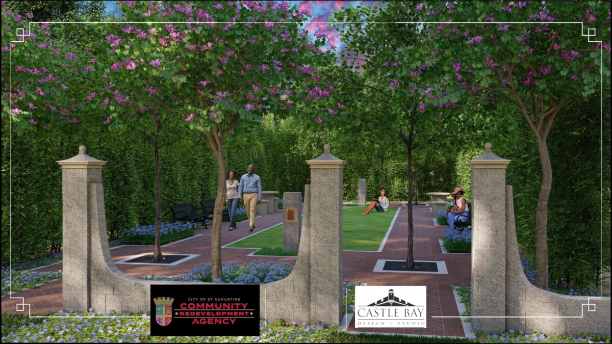 An illustration shows what the park now known as Weeden Park will look like once construction is finished. | City of St. Augustine