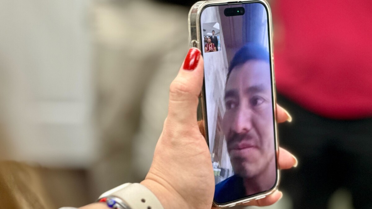 Romeo Aguilar-Lopez, the father of Virgilio Aguilar-Mendez, responds to the news of his son’s upcoming release from jail on Friday, March 1, 2024. | Wilkine Brutus, WLRN