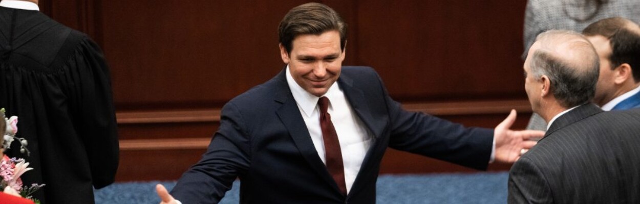 Gov. Ron DeSantis smiles after his 2020 State of the State Speech in Tallahassee. | Justin Bright, Fresh Take Florida