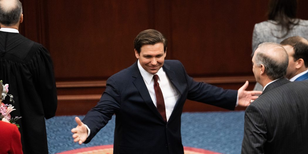 Gov. Ron DeSantis smiles after his 2020 State of the State Speech in Tallahassee. | Justin Bright, Fresh Take Florida