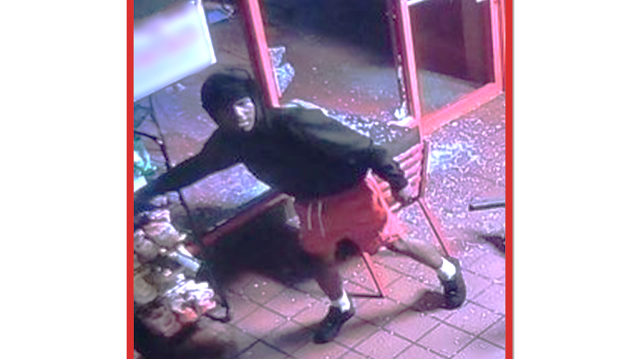 An image from a security camera shows someone inside the Firehouse Subs restaurant in San Marco. | Jacksonville Sheriff's Office