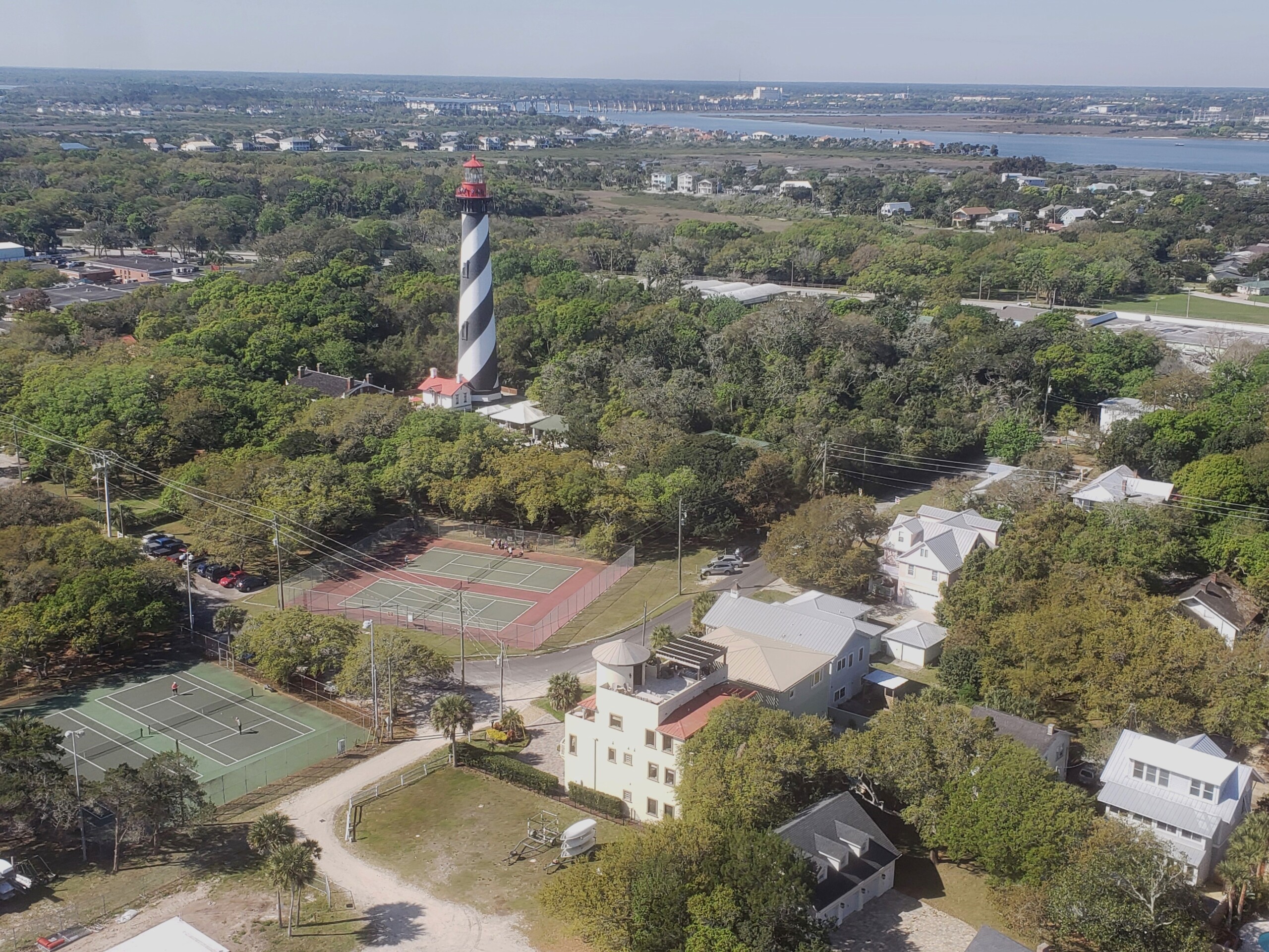 St. Augustine, including the iconic St. Augustine Lighthouse, as seen from the air. | Noah Hertz, Jacksonville Today