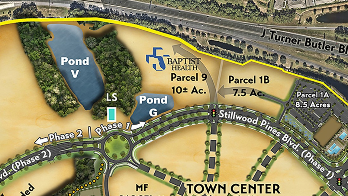 The Baptist Medical Center site is on Parcel 9 near Butler Boulevard. | Jacksonville Daily Record