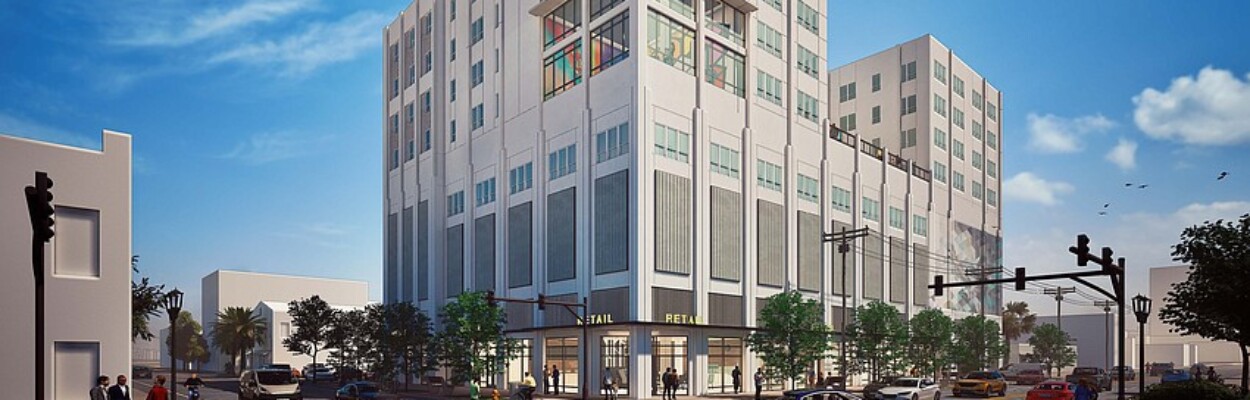 A rendering of The Lofts at Southbank, a mixed-use development including offices, housing, self-storage and retail space.