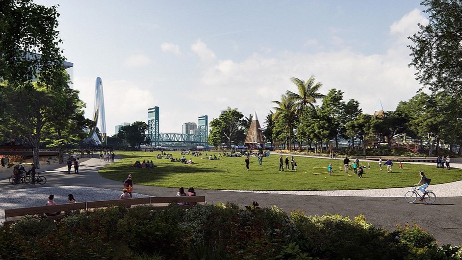 Riverfront Plaza is being built at the former site of the Jacksonville Landing. | Jacksonville Daily Record