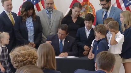 Featured image for “DeSantis returns to Jax to sign limits on textbook challenges”