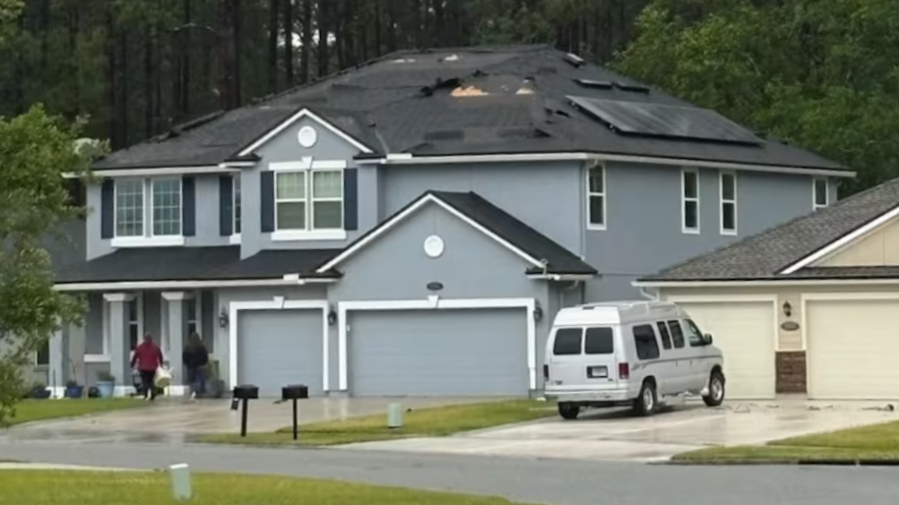 High wind damaged this home in the Samara Lake subdivision. | News4Jax